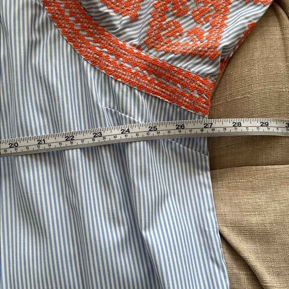 Gretchen Scott Designs Blue and White Striped Tunic - Picture 10 of 10